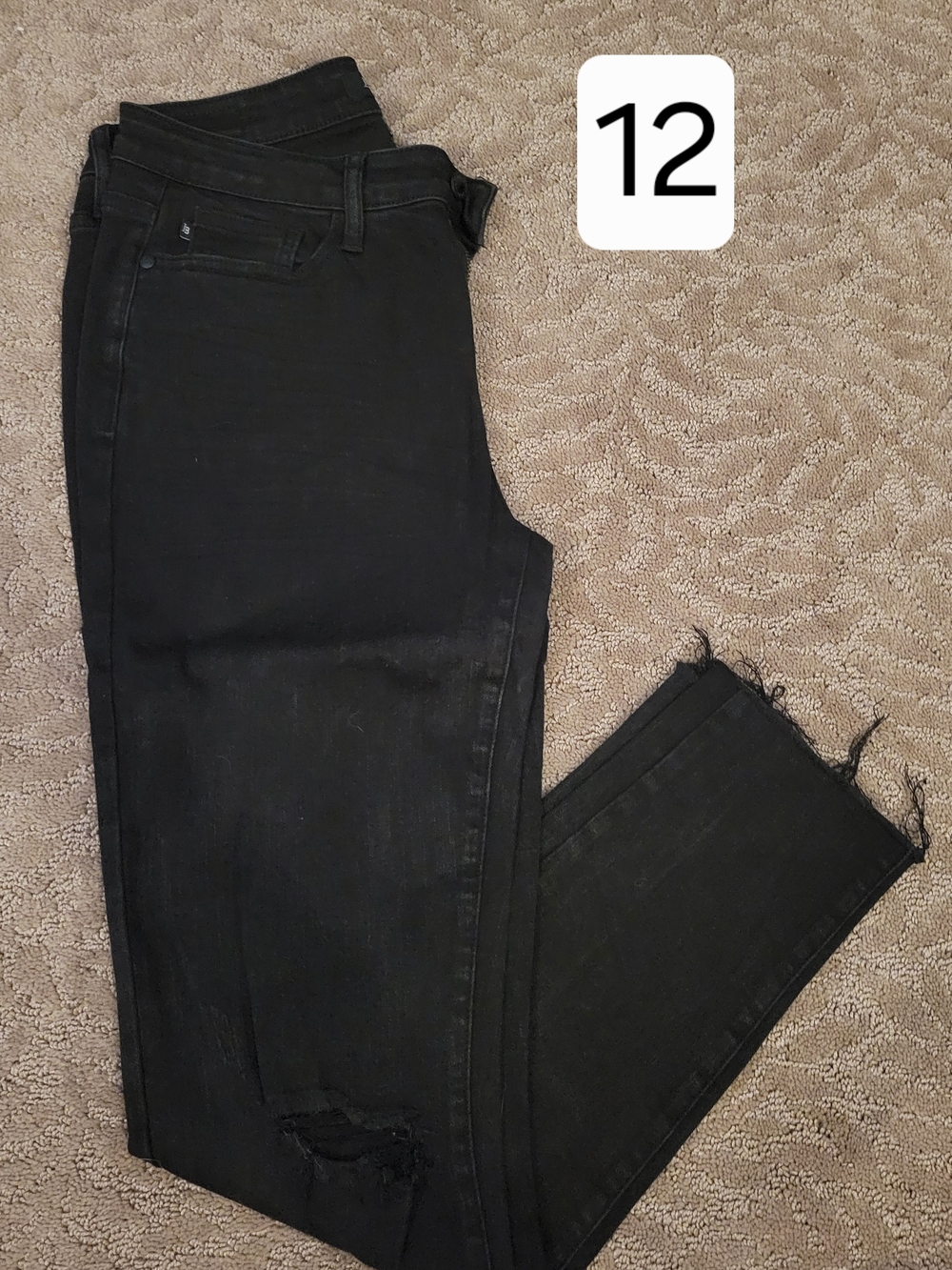 Judy Blue Black Skinny Jeans with Raw Hem
